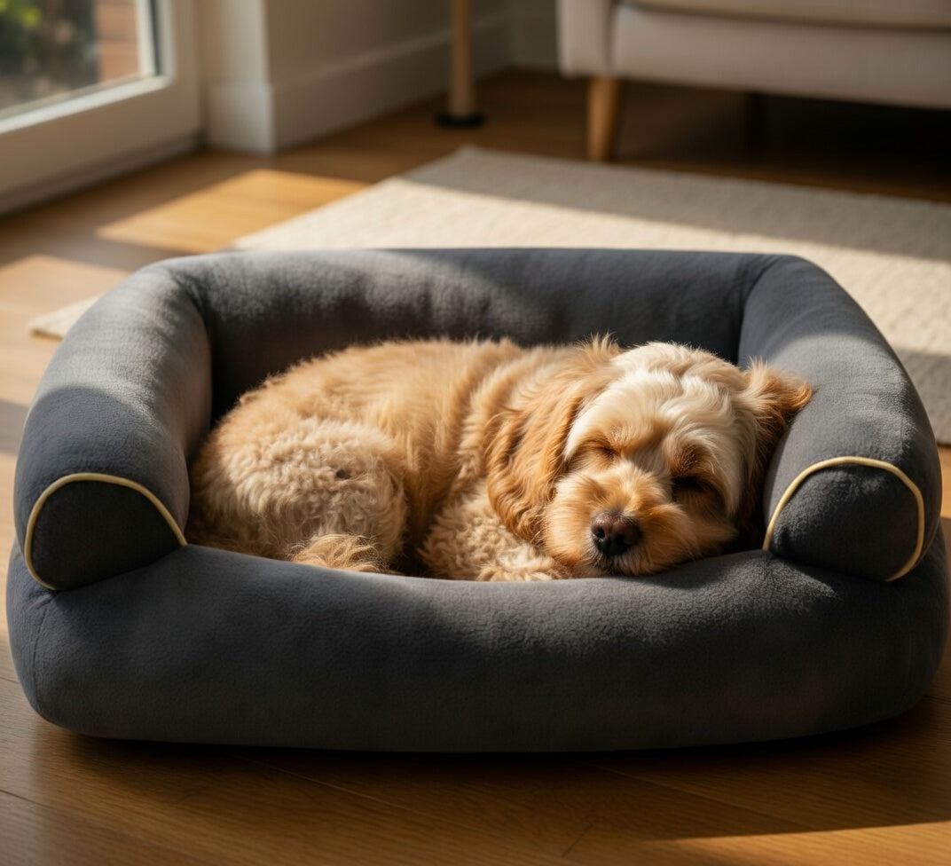 SnugPaws™ Calming Pet Bed 🐾 (Anti-Anxiety Comfort)