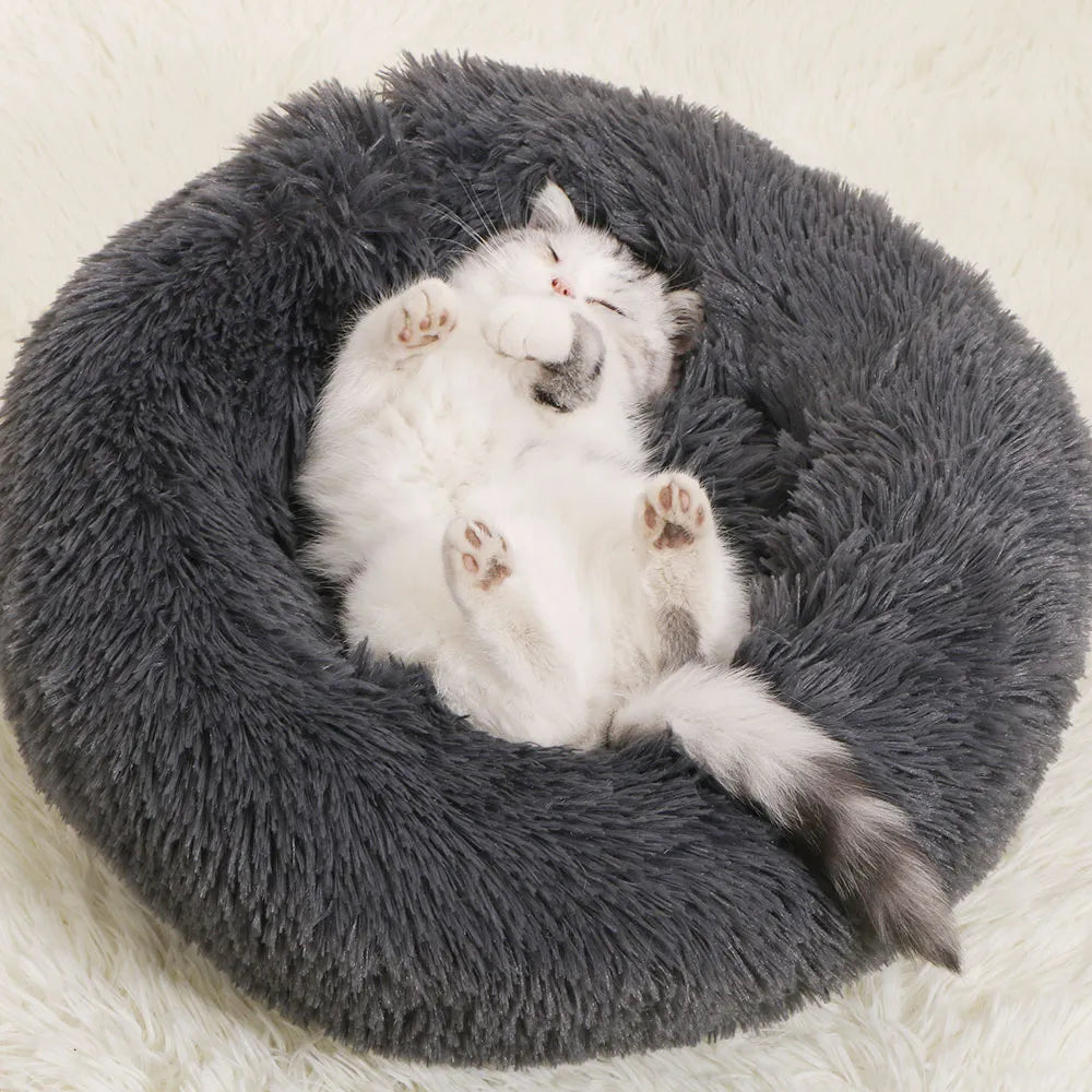 SnugPaws™ Anti-Anxiety Donut Bed 🐾 (For Calm, Deep Sleep)