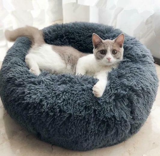 SnugPaws™ Anti-Anxiety Donut Bed 🐾 (For Calm, Deep Sleep)